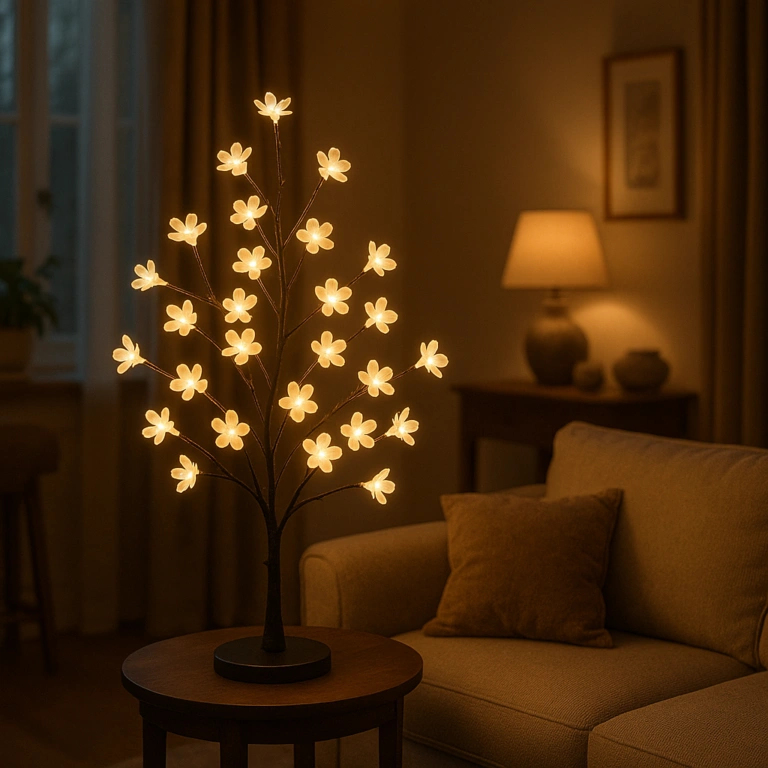 Arbre lumineux à fleurs : la décoration qui attire tous les regards