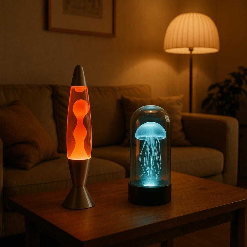 Lampes à lave ou lampes méduse : laquelle choisir pour une décoration hypnotique ? 1 lampe à lave ou lampe méduse