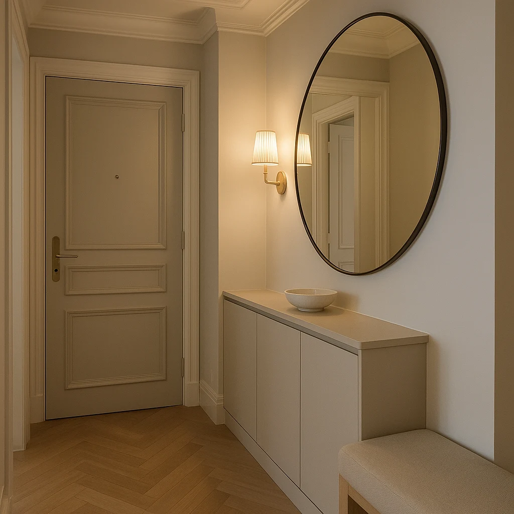 Les erreurs d’éclairage qui gâchent votre décoration intérieure 2 Petite entrée bien éclairée pour paraître plus grande