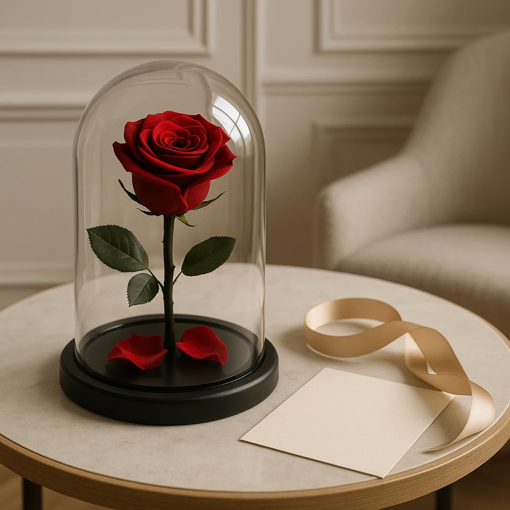 Rose éternelle prête à offrir pour une occasion cadeau